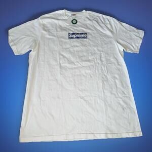 New - Supreme Bandana Box Logo Tee White/Navy -  Size XL